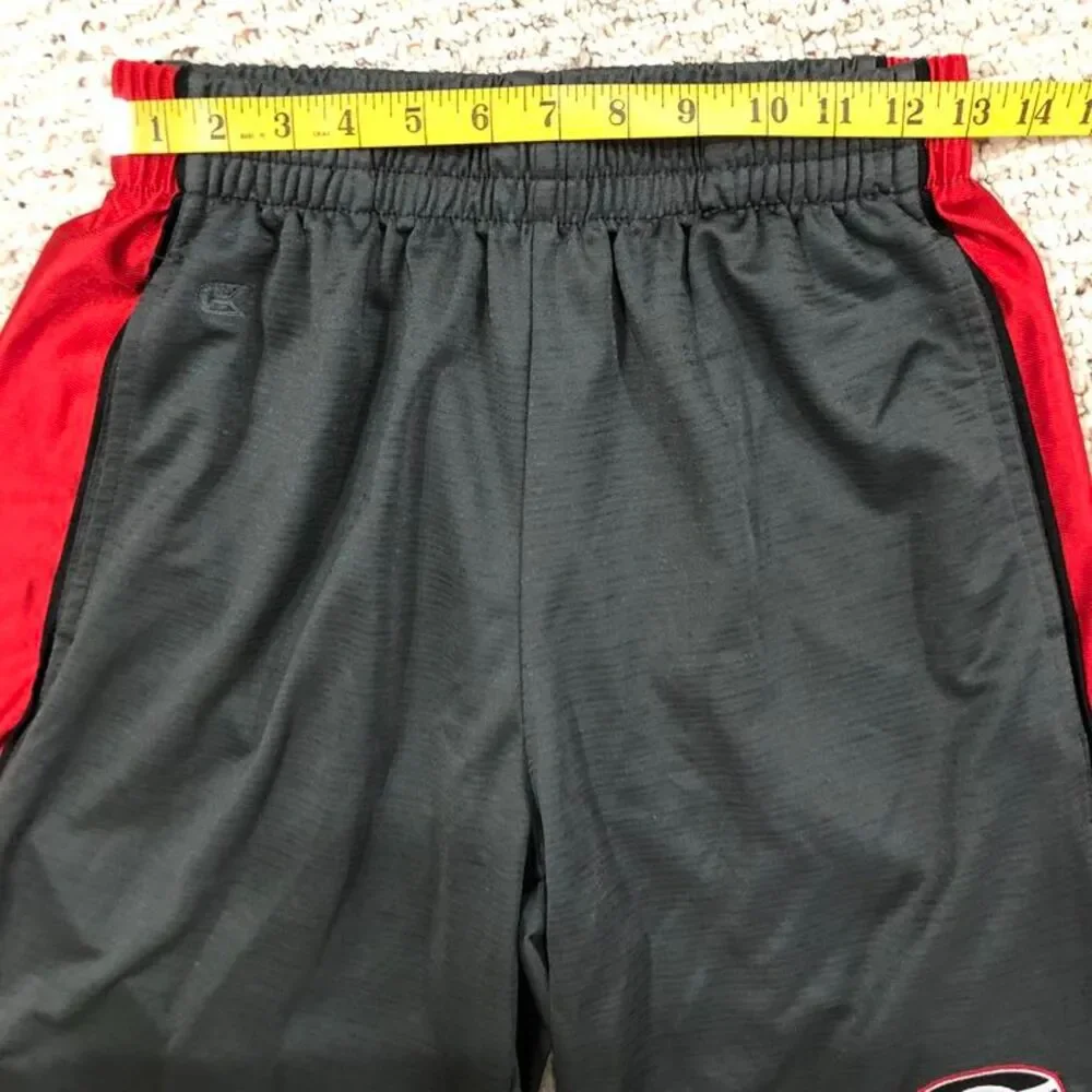 Men's Colosseum brand Gray Red UGA University of Georgia Athletic Shorts Medium